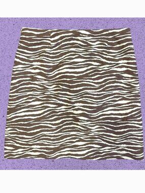 Zebra Print Cotton Mini Skirt Size 4